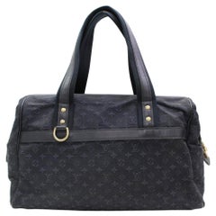 Louis Vuitton Josephine Mini Lin Gm 867235 Navy Coated Canvas Shoulder Bag