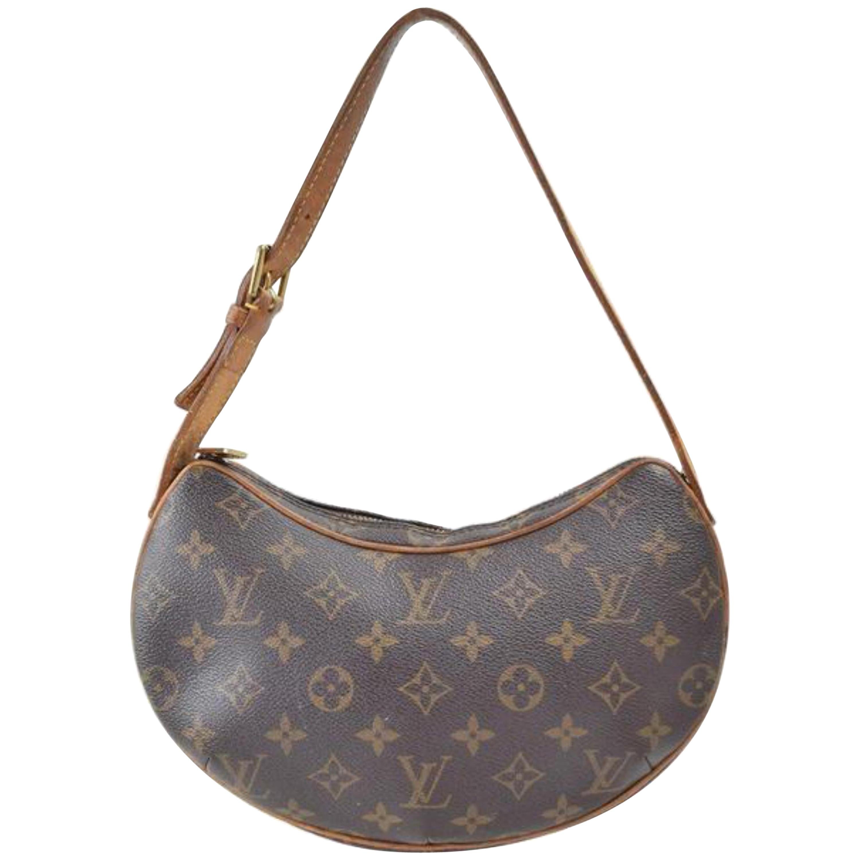 Louis Vuitton Croissant Monogram Pm 867260 Brown Coated Canvas Shoulder Bag