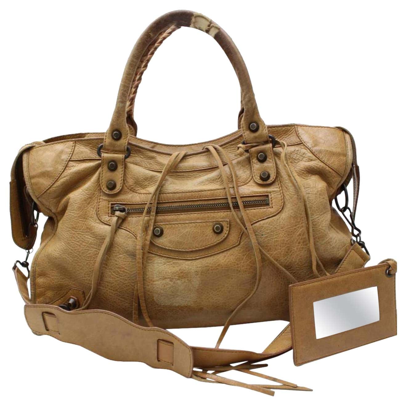 Balenciaga The City 2way 867274 Brown Leather Shoulder Bag For Sale at ...