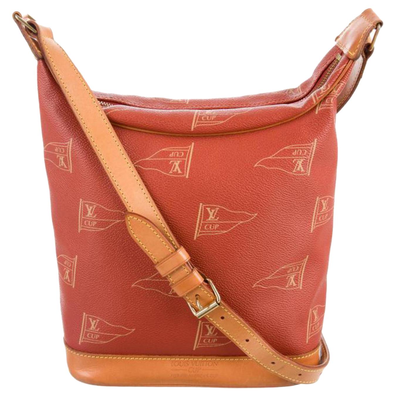 Louis Vuitton Lv Cup Touquet Hobo 867276 Red Monogram Canvas Shoulder Bag For Sale