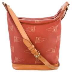 Vintage Louis Vuitton Lv Cup Touquet Hobo 867276 Red Monogram Canvas Shoulder Bag