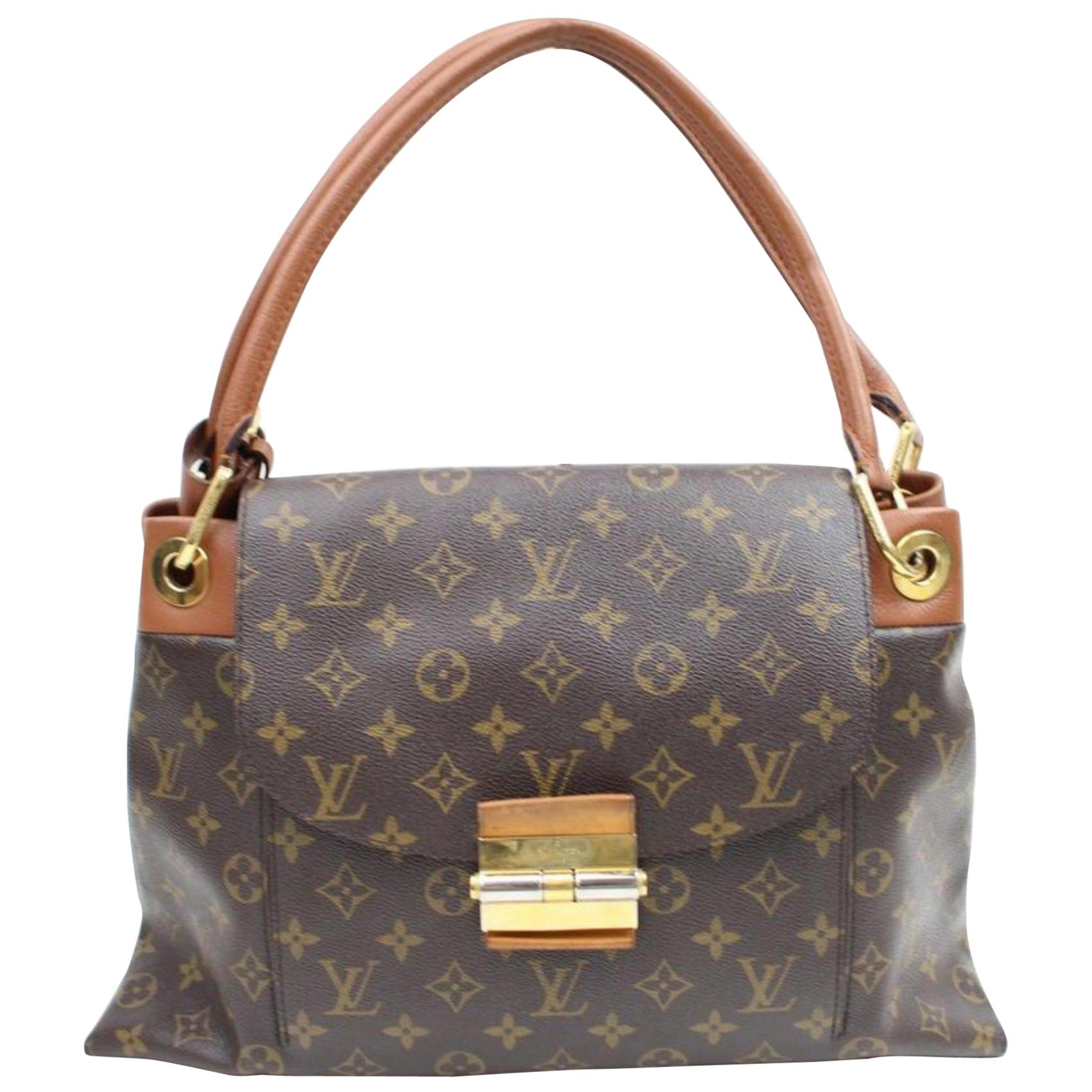 Louis Vuitton Olympe Camel Monogram 867177 Brown Coated Canvas Satchel For Sale
