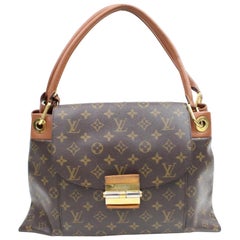 Louis Vuitton Olympe Camel Monogram 867177 Brown Coated Canvas Satchel