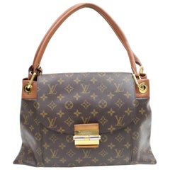 Vintage Louis Vuitton Olympe Camel Monogram 867177 Brown Coated Canvas Satchel