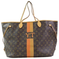 Vintage Louis Vuitton Neverfull Pimento Mon Monogram Gm 867114 Brown Coated Canvas Tote