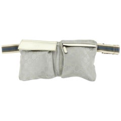 Gucci Multipocket Gg Waist Silver Canvas Cross Body Bag 23390921