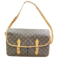 Louis Vuitton Gibeciere 866944 Brown Coated Canvas Shoulder Bag