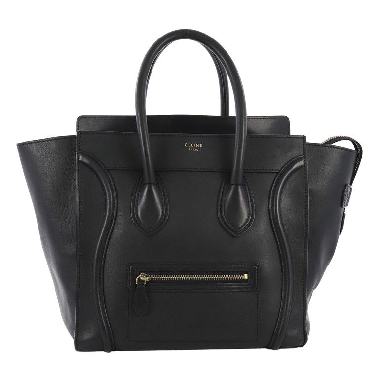 Celine Luggage Handbag Smooth Leather Mini at 1stDibs
