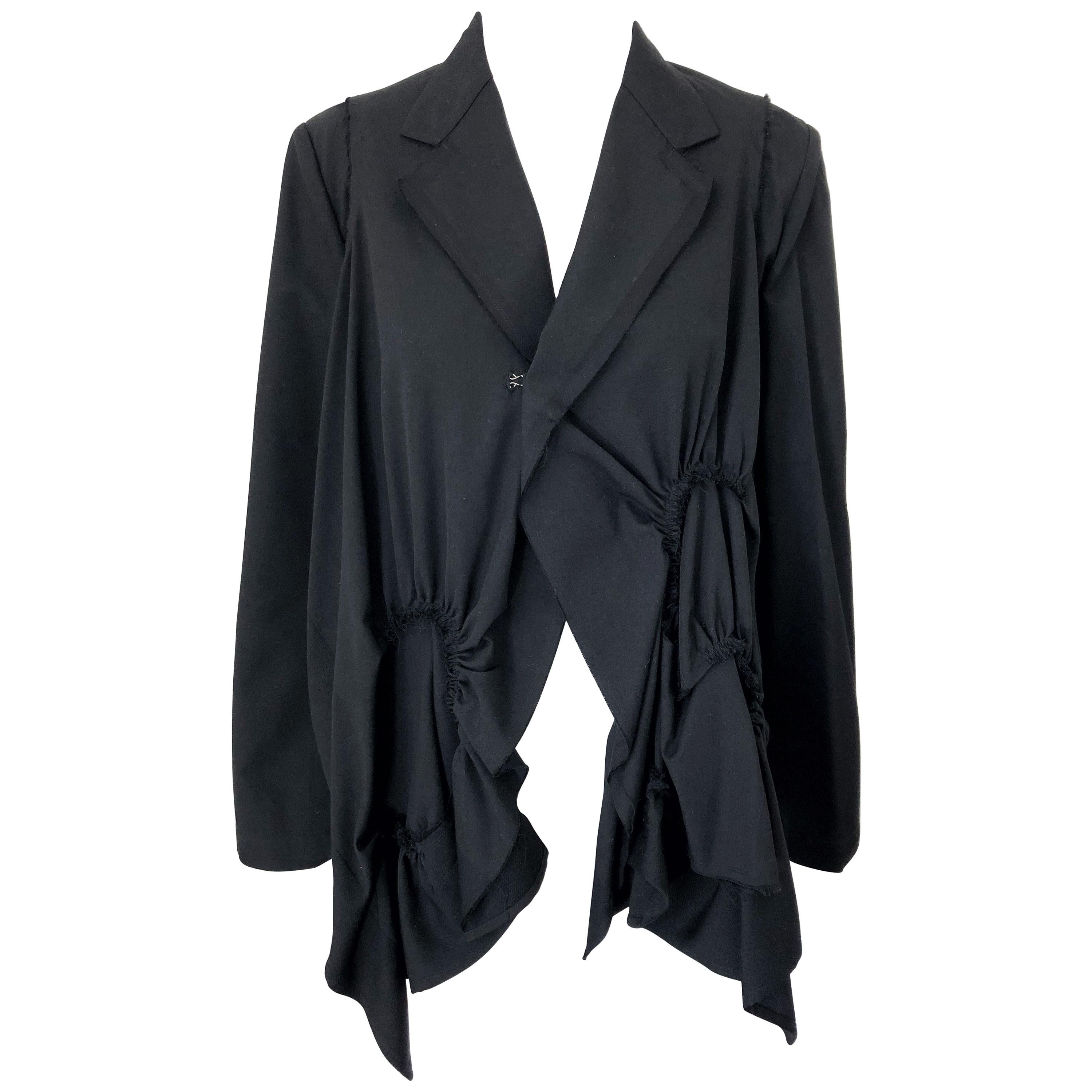 Vintage Comme des Garcons 1990s Black Avant Garde Trapeze 90s Swing Jacket