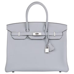 Hermès Bleu Glacier Togo Leather Birkin 35cm