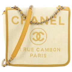 Chanel Deauville Messenger Bag Raffia Klein