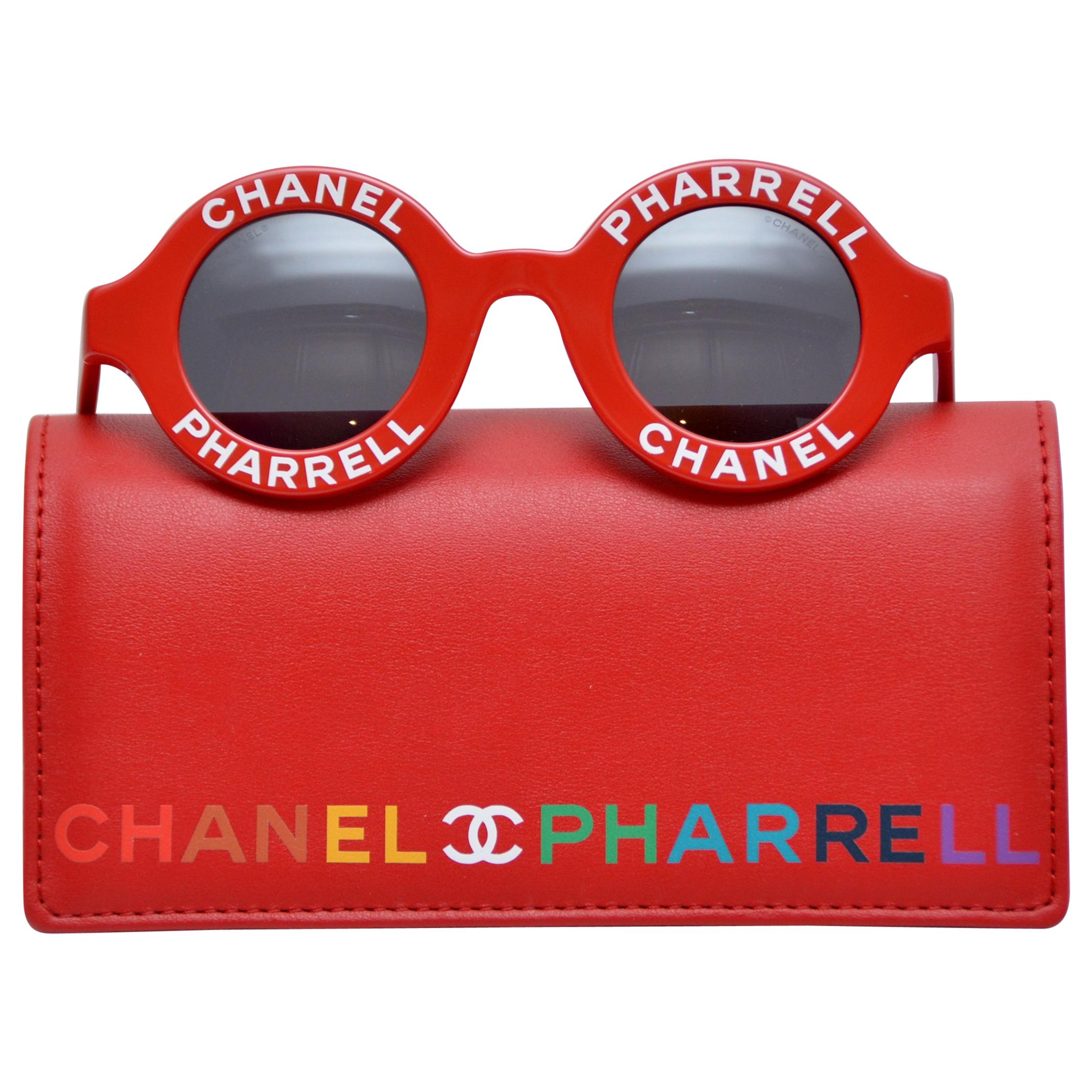 Chanel x Pharrell Capsule Collection Red Rouge Sunglasses NEW at