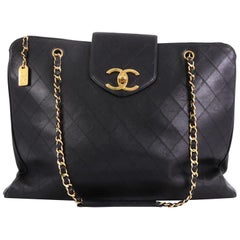 Chanel Vintage Supermodel Weekender Bag Quilted Leather Large