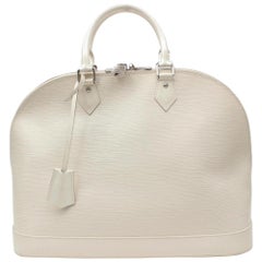 Louis Vuitton Alma Gm 866663 White Leather Satchel