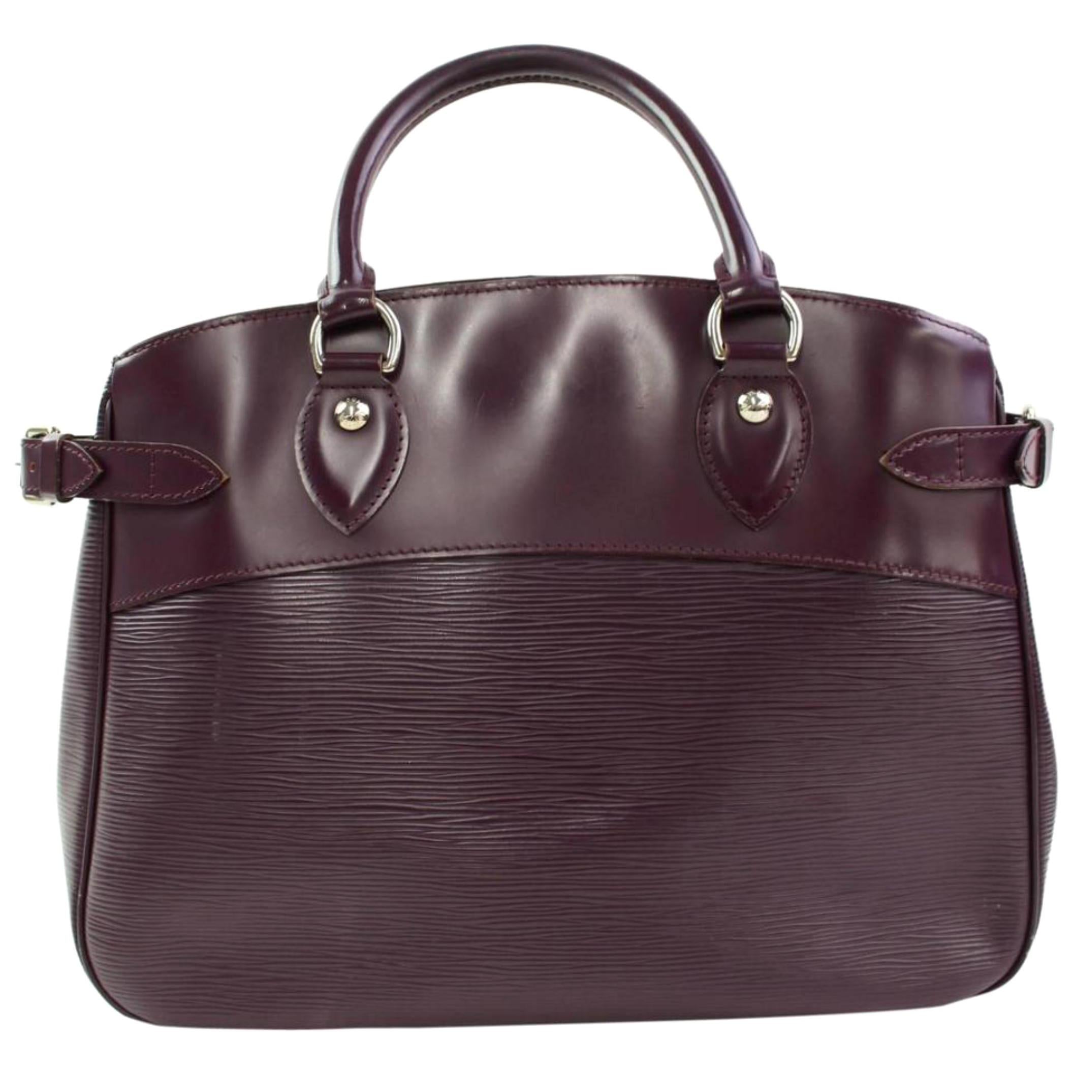 Louis Vuitton Passy Cassis Epi Pm 867138 Purple Leather Satchel For Sale