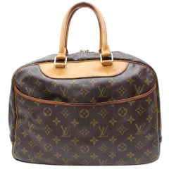 Louis Vuitton Deauville Monogram 866774 Brown Coated Canvas Satchel