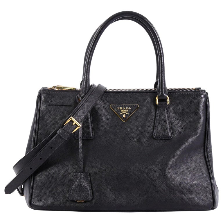 Prada Double Zip Lux Tote Saffiano Leather Medium For Sale at 1stdibs