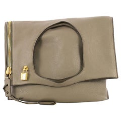 Tom Ford Alix Fold Over Bag Leather Large