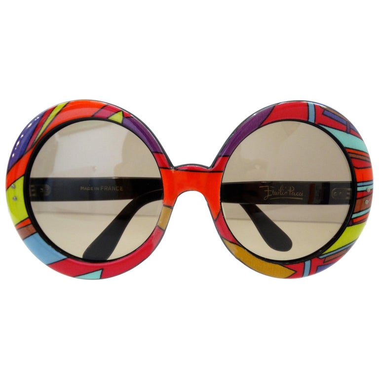 1960s Emilio Pucci Oversized Swirl Sunglasses at 1stDibs