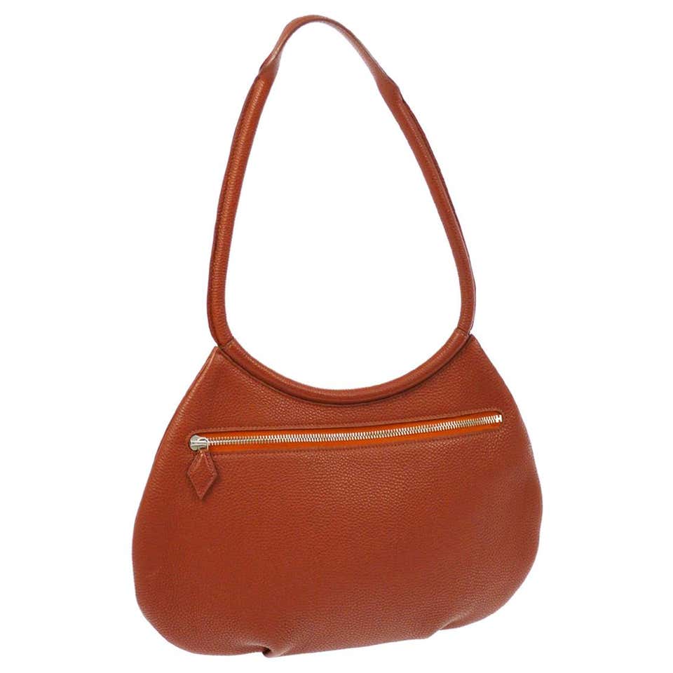 Hermes Leather Hobo Style Evening Top Handle Satchel Shoulder Bag Bag ...