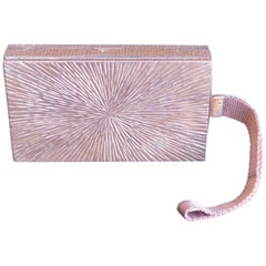 Circa 1930 Gold Tone Minaudière Evening Bag Star Burst Pattern