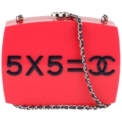 Chanel 2015 Je Ne Suis Pas En Solde Box Clutch with Chain Strap