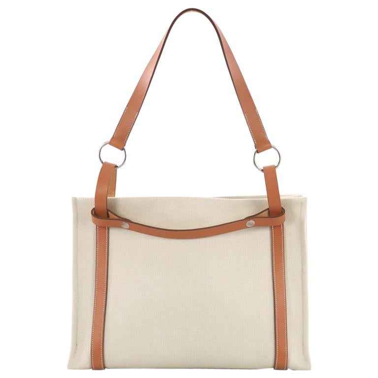 Hermes Cabalicol Tote Toile with Leather PM, at 1stDibs