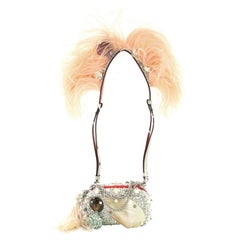 Christian Louboutin Piloutin Clutch Limited Edition Crystal Embellished Leather 
