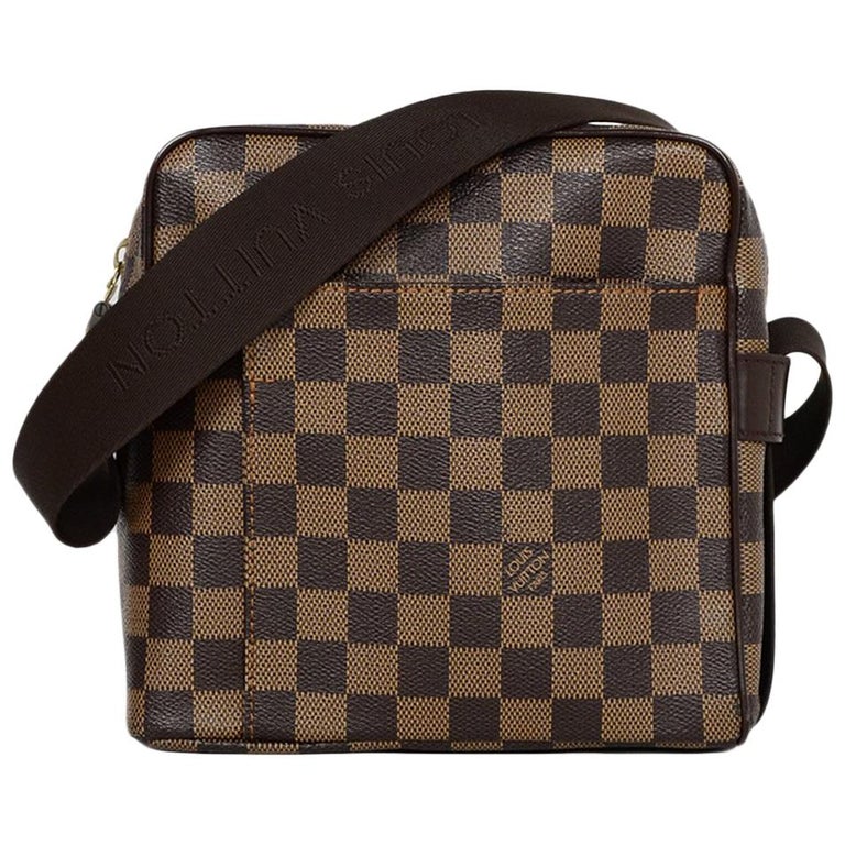 Louis Vuitton Damier Ebene Coated Canvas Olav PM Messenger Bag For Sale at 1stdibs