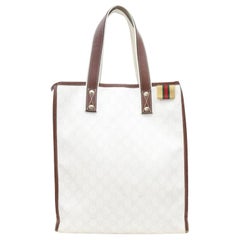 Gucci Supreme Shopper 867245 Weiße beschichtete Segeltuch-Tasche