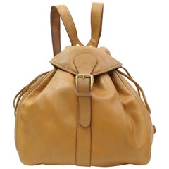 Used Gucci 867243 Brown Leather Backpack