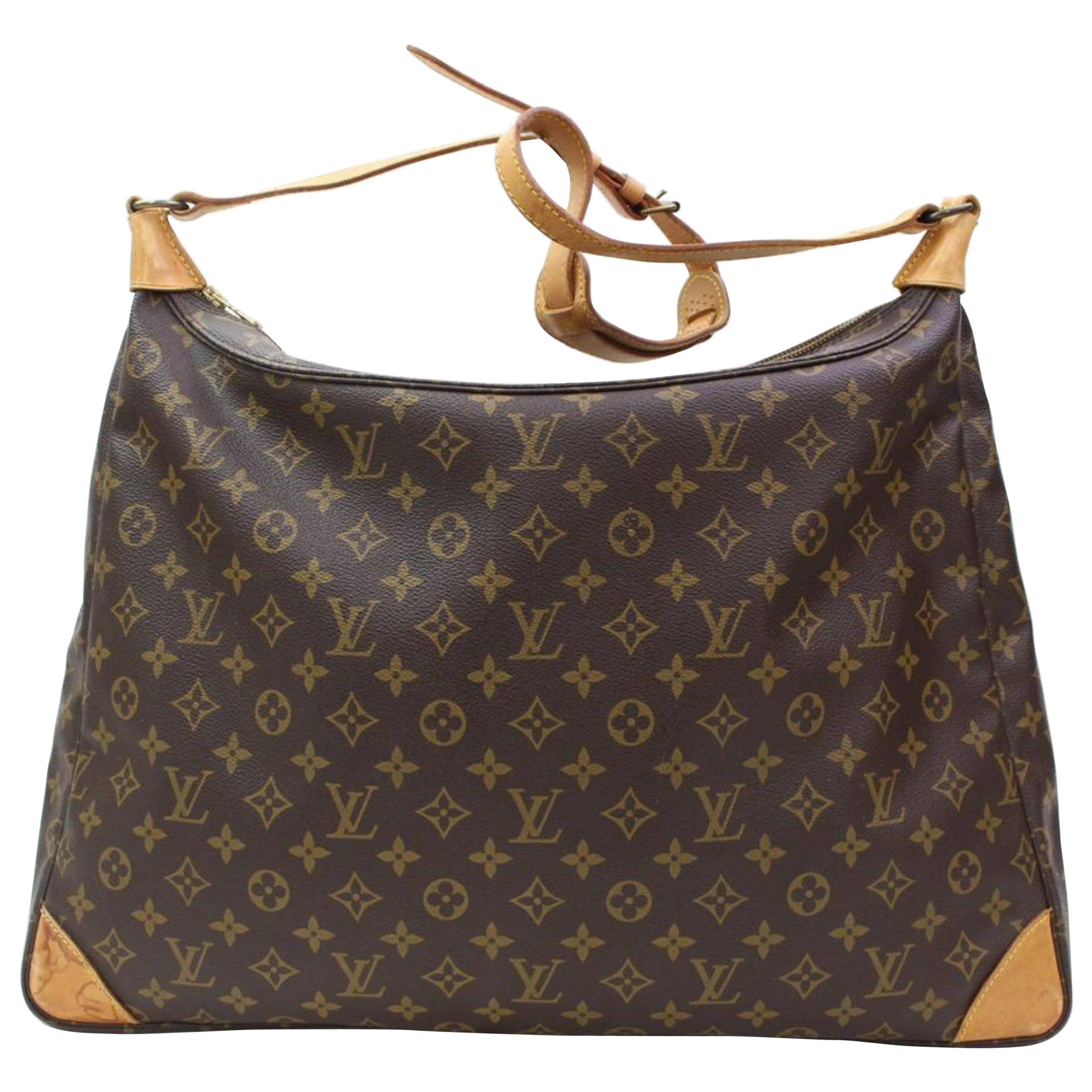 Louis Vuitton Monogram Boulgone 50 Hobo 867277 Brown Coated Canvas Shoulder Bag For Sale