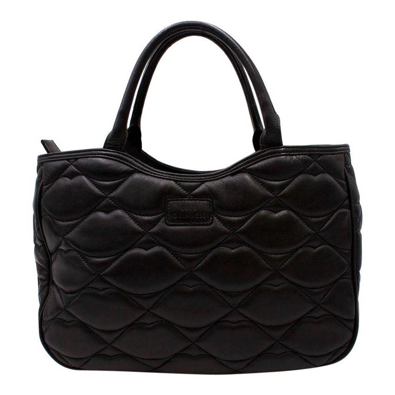 Lulu Guinness Quilted Lip Leather Handbag at 1stDibs