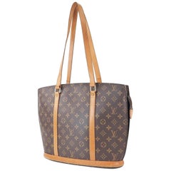 Vintage Louis Vuitton Babylone Monogram Zip 866760 Brown Coated Canvas Tote