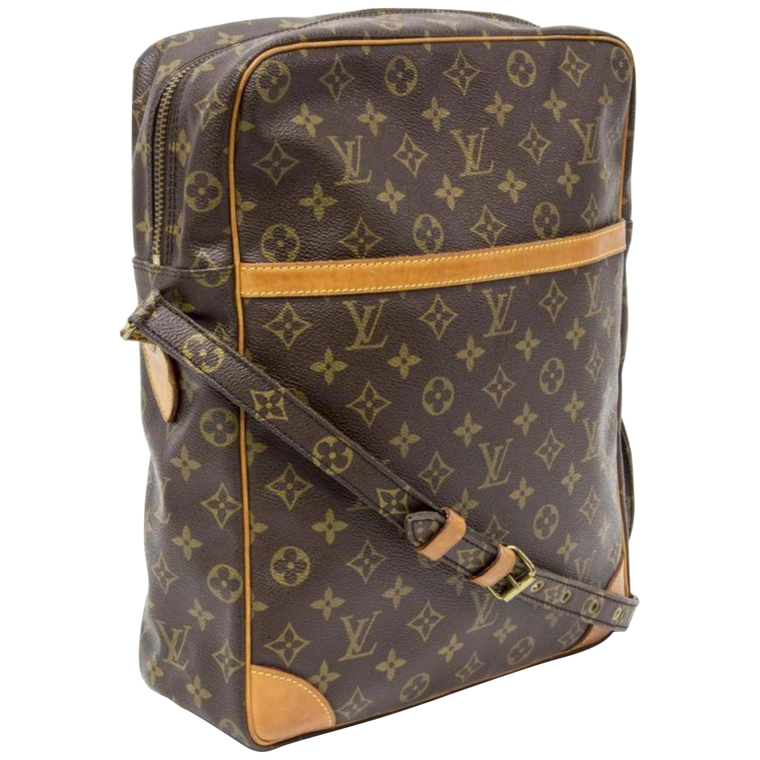 Louis Vuitton Danube Extra Large Gm 866573 Brown Coated Canvas Shoulder Bag For Sale