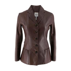 Hermes Paris Brown Calfskin Leather Jacket US 0-2