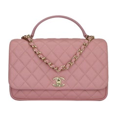 CHANEL Citizen Chic Medium Flap Bag Pink Lambskin with Gold Hardware 2018