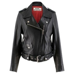 Acne Studios Mape Black Leather Jacket US 0-2