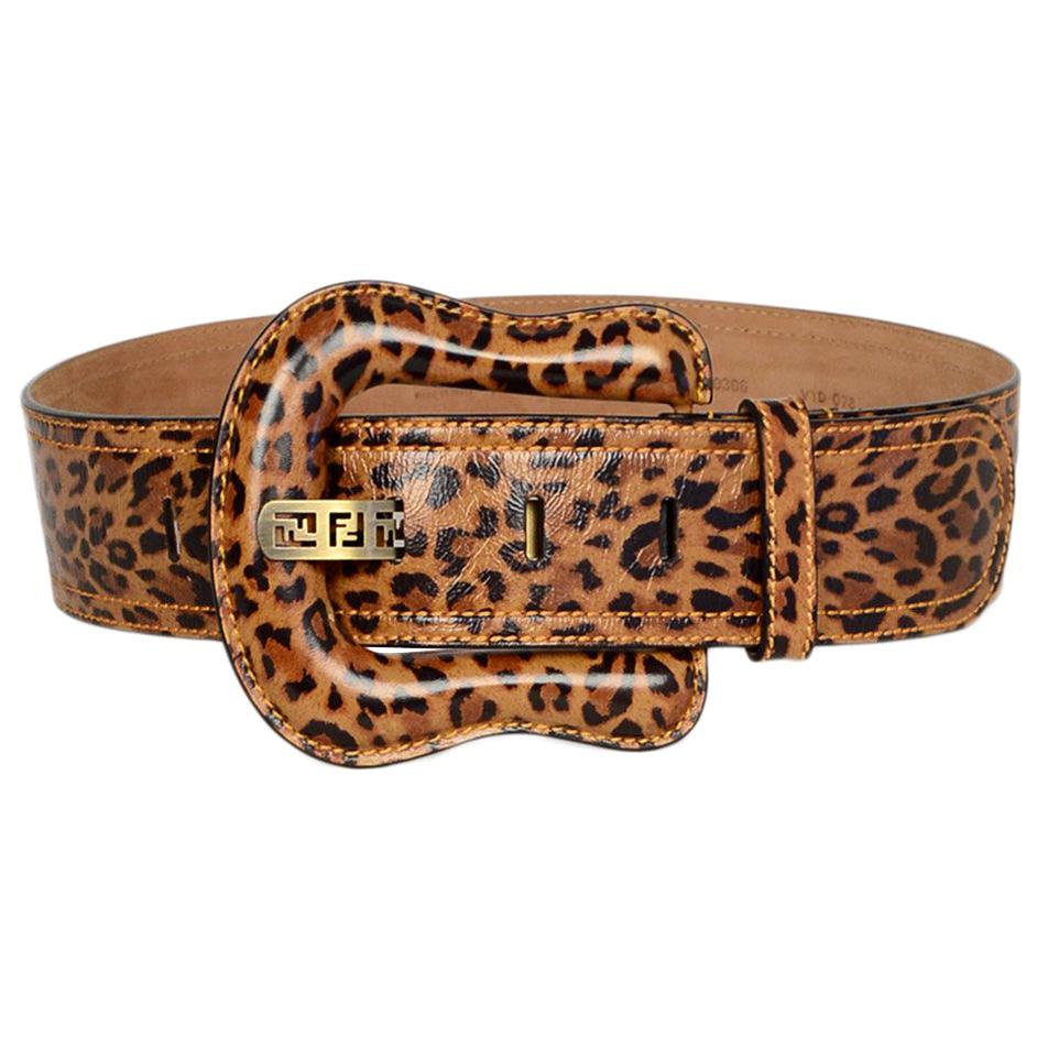 wide leopard belt
