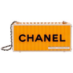 Chanel Clutch Paris-hamburg Lucite Shipping Container Yellow Shoulder Bag