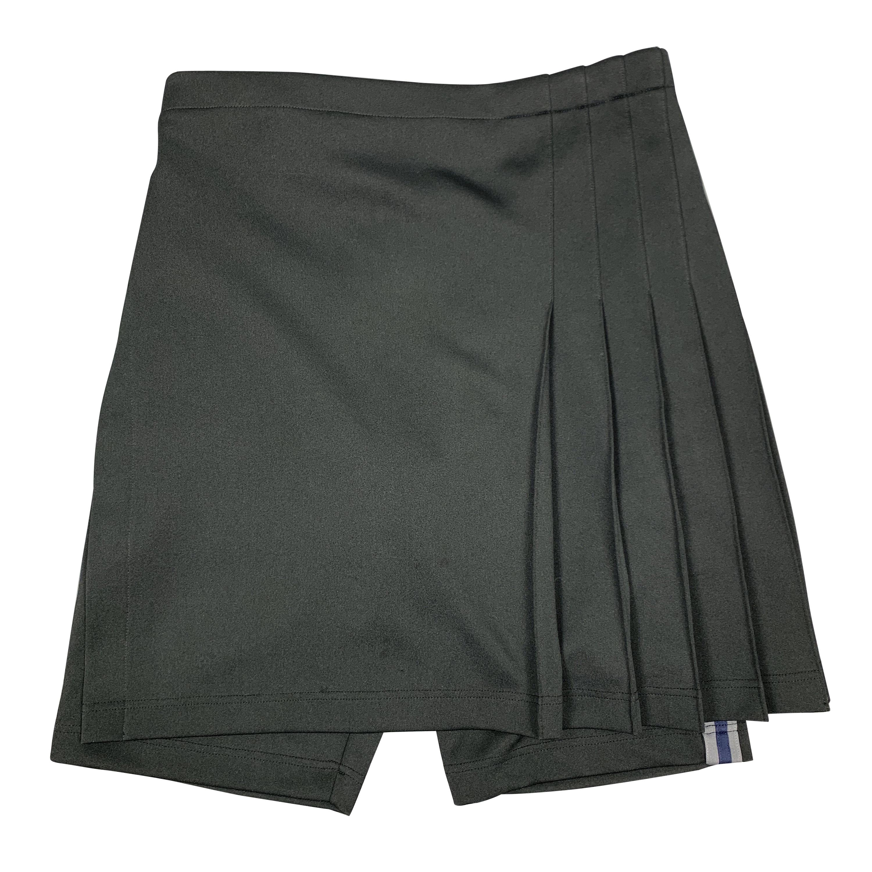 COMME des GARCONS HOMME PLUS S Black Pleated Kilt Skort Shorts