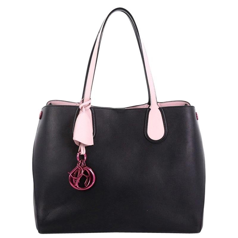  Christian Dior Addict Shopping Tote Leather Small
