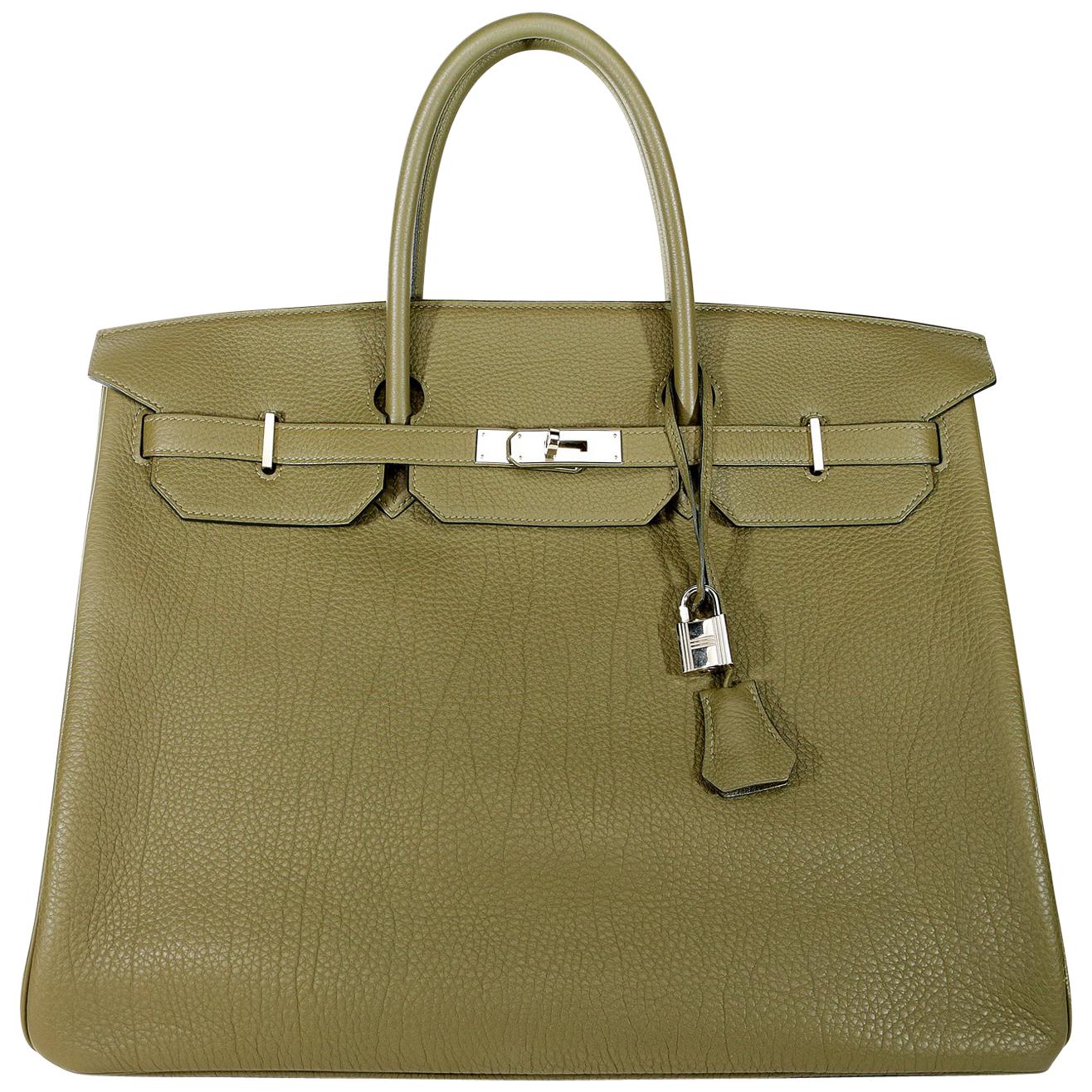 Hermès Vert Veronese Togo 40 cm Birkin Bag