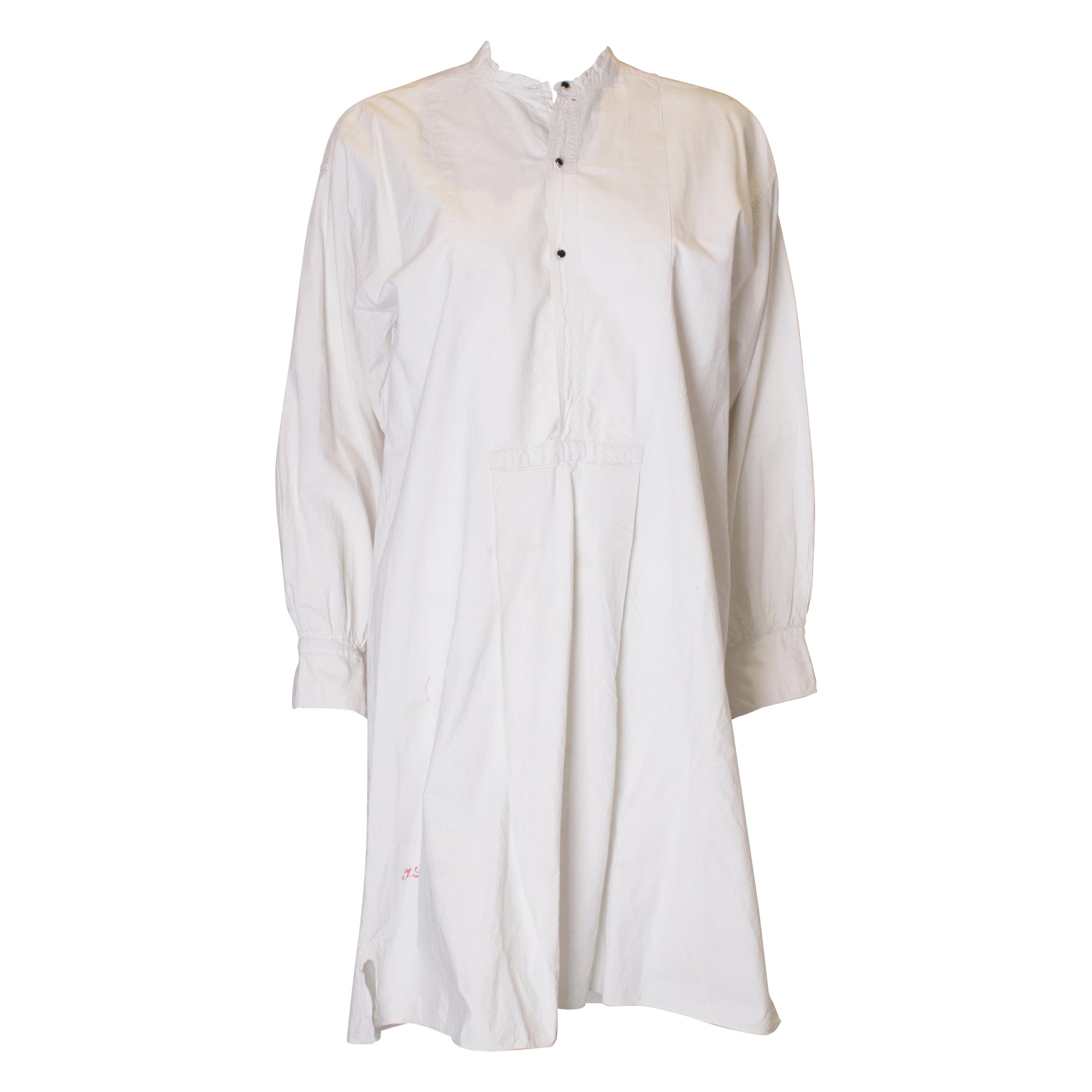 Vintage Cotton Shirt Dress For Sale