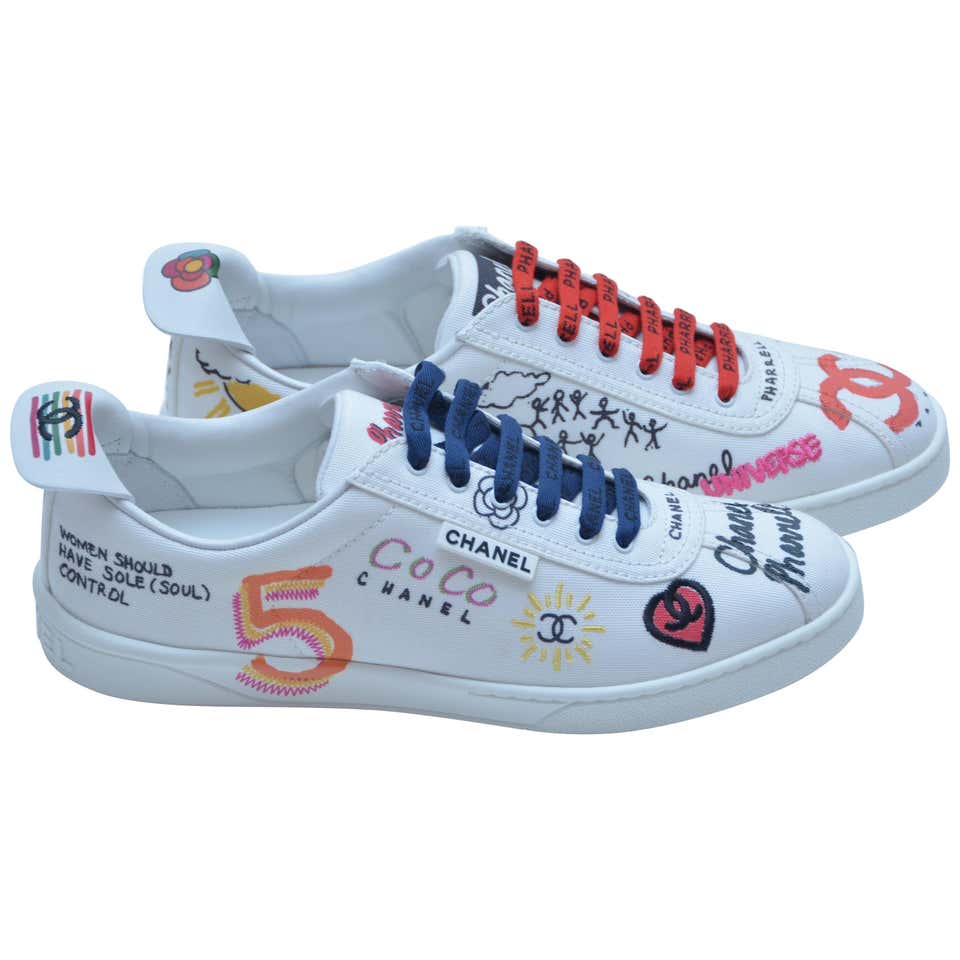 Chanel x Pharrell Capsule Collection Sneakers Size 42 Men NEW at 1stDibs | chanel x pharrell