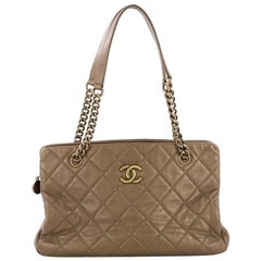 Chanel CC Crown Tote Quilted Leather Medium