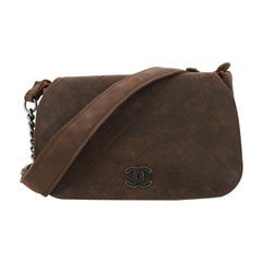 Chanel Paris-Edinburgh Highlander Messenger Bag Quilted Distressed Leather Mediu