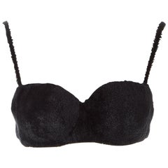 Azzedine Alaia black chenille padded evening bra, fw 1992