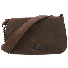 Chanel Paris-Edinburgh Highlander Messenger Bag Quilted Distressed Leather 
