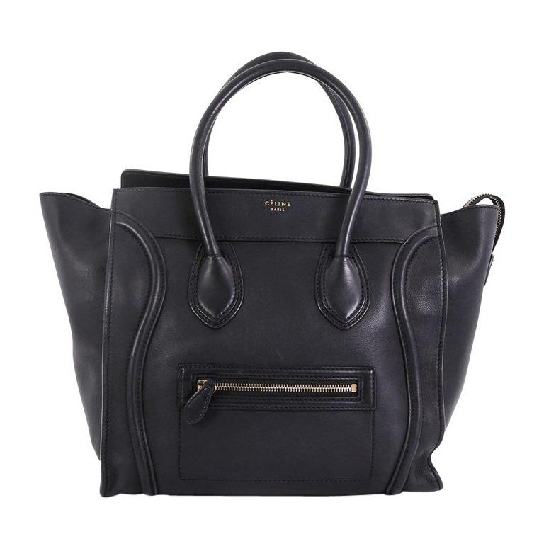 Celine Luggage Handbag Smooth Leather Mini For Sale at 1stdibs